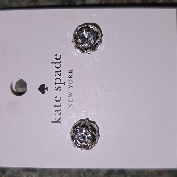 NWT- New Kate spade Lady marmalade Silver Color studs - Picture 6 of 7